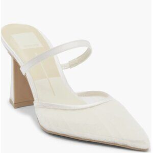 NWT Dolce Vita Noreen Pointed Toe Mule Ivory Tulle Size 7.5